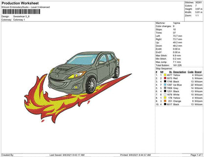 Swoosh car mazda