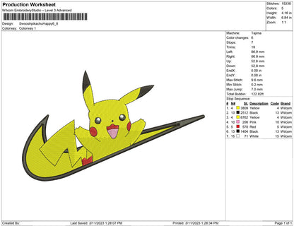 Swoosh Pikachu Happy