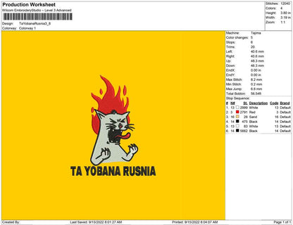 Ta Yobana rusnia