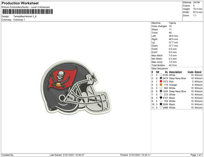 Tampa bay helmet