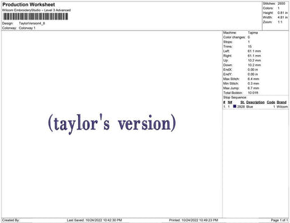 Tailor Version
