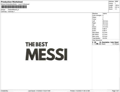 The best messi letter