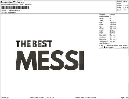 The best messi letter