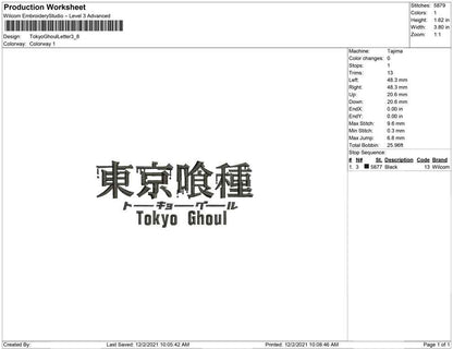 Tokyo Ghoul letter