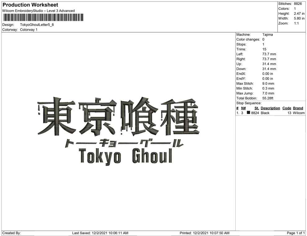 Tokyo Ghoul letter