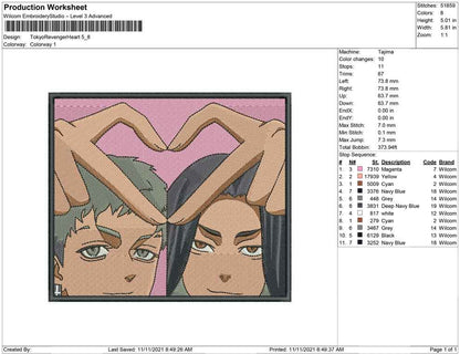 Tokyo Revenger heart finger