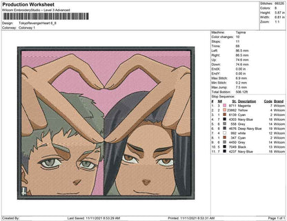 Tokyo Revenger heart finger