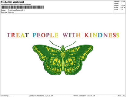 Treat People with kindness butterfly