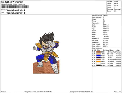 Vegeta Landing