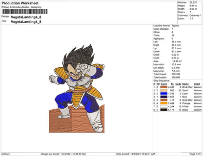 Vegeta Landing
