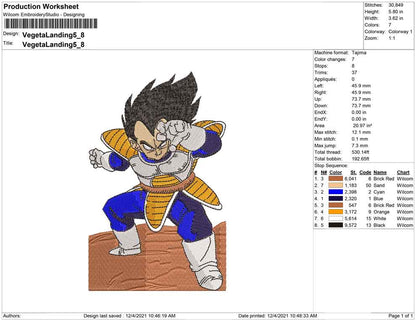 Vegeta Landing