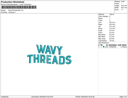 Wavy Thread Letter