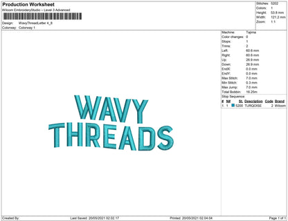 Wavy Thread Letter