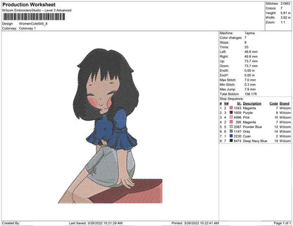 Women cute sit