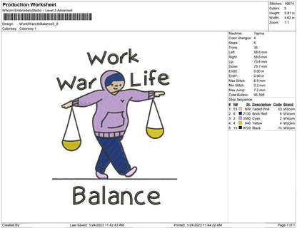 Work War Life balance