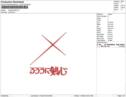 X Japan Letter