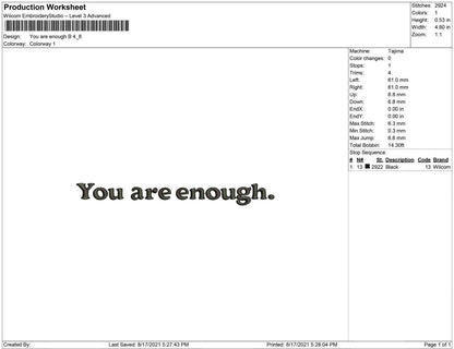 You are enough B