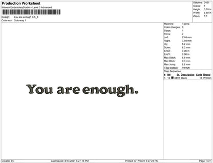 You are enough B