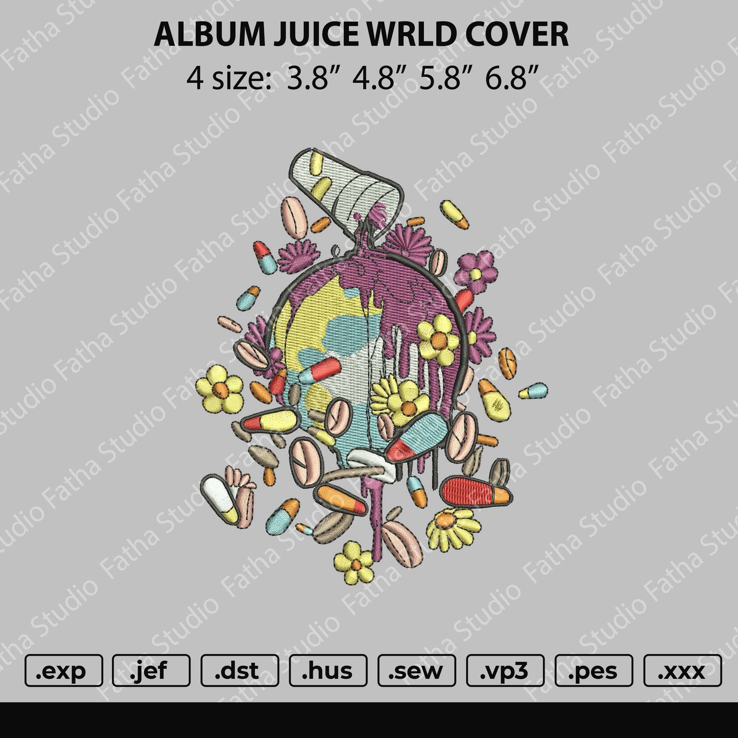 Juice Wrld Album Cover Embroidey