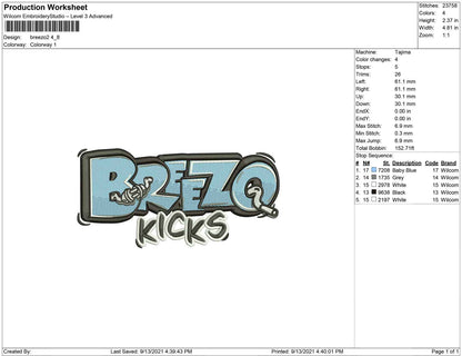 Breezo logo dark fabric