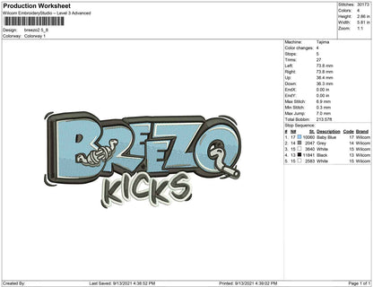 Breezo logo dark fabric