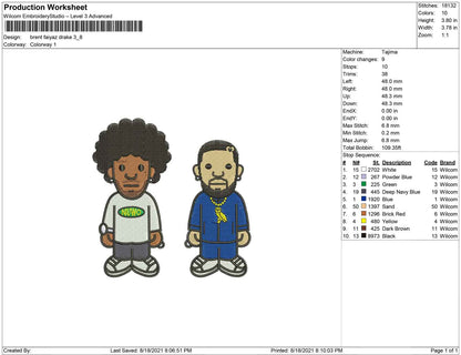 brent faiyaz and drake chibi