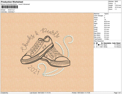 Chucks & Pearls one color