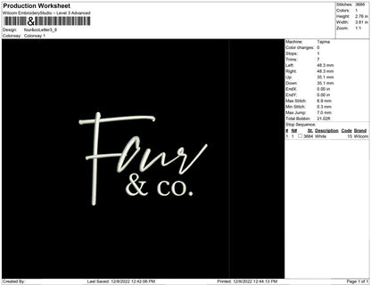 Four & Co Letter