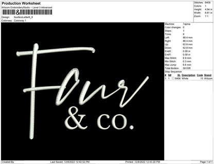 Four & Co Letter