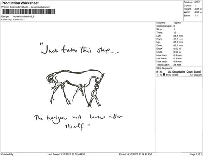 Horse Scribble Art