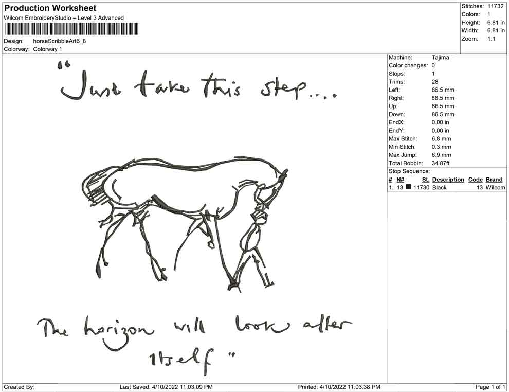 Horse Scribble Art