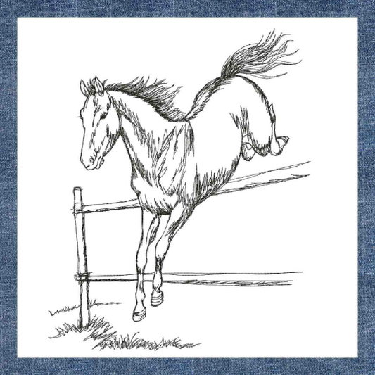 Pferd-Sprung-Scribble