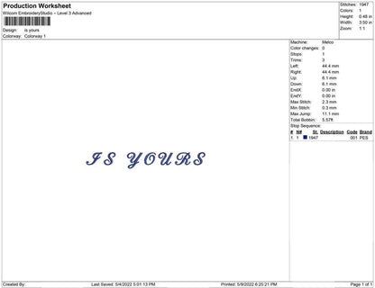is yours
