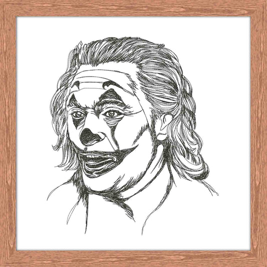 Joker Scribble-Stickerei