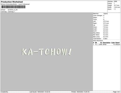 ka-tchou text