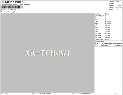 ka-tchou text