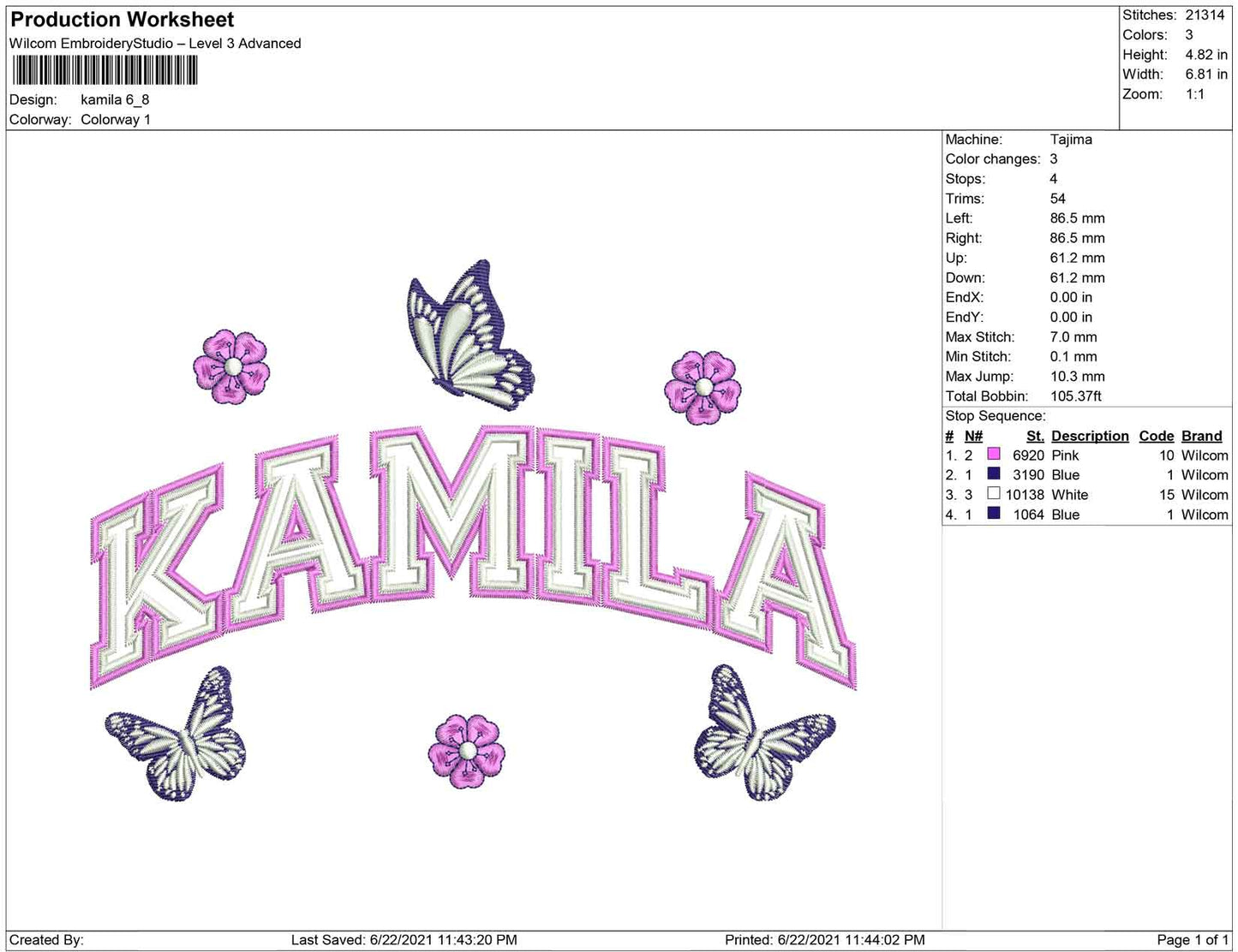 Kamila and Butterfly