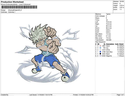 killua lighting cool