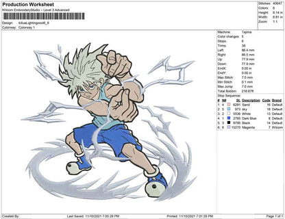 killua lighting cool