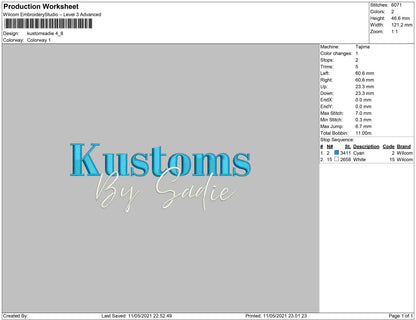 kustom sadie