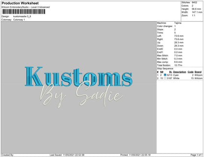 kustom sadie