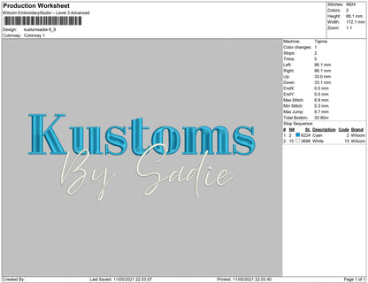kustom sadie
