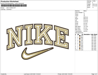 Nike Double outline gap