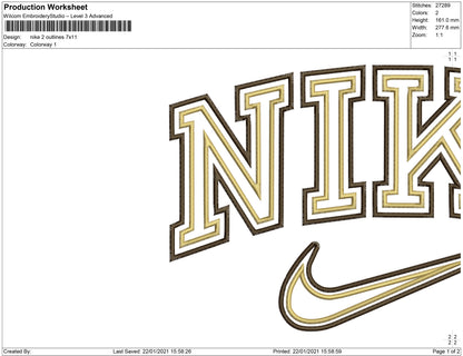 Nike Double outline gap
