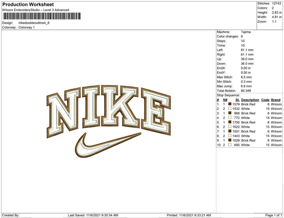 Nike Double outline