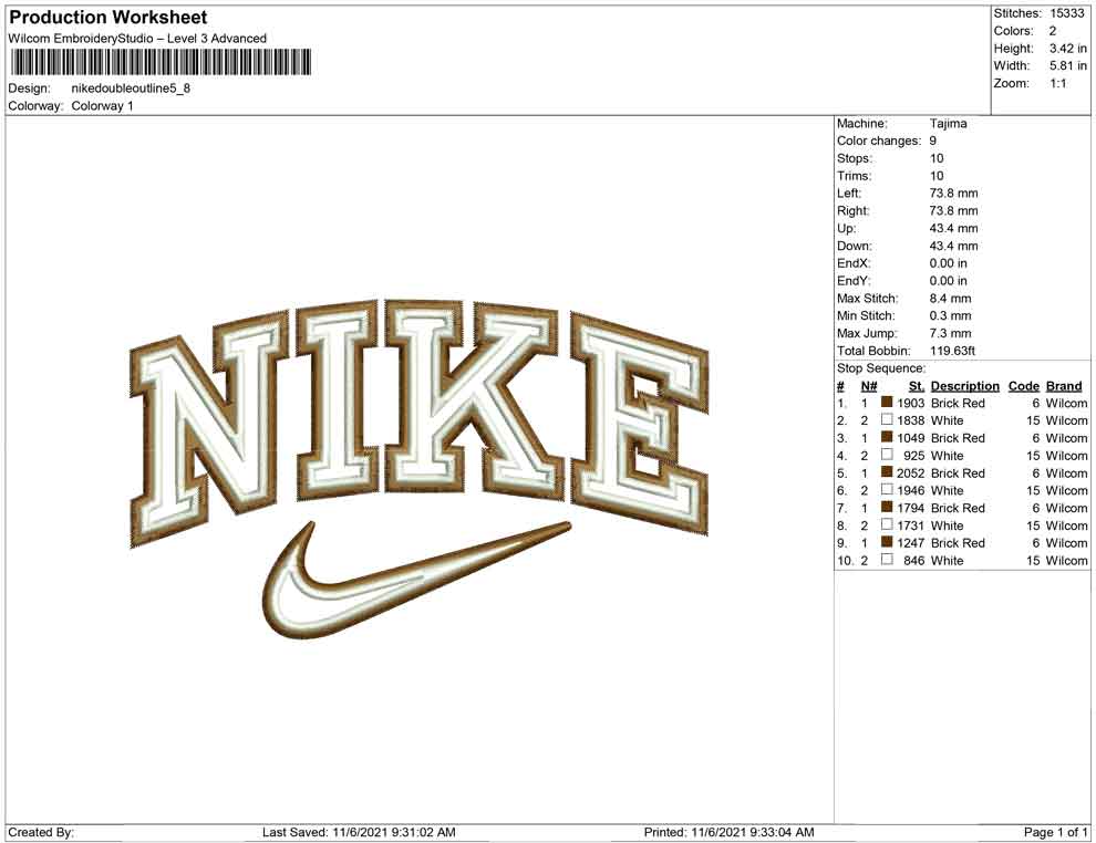 Nike Double outline