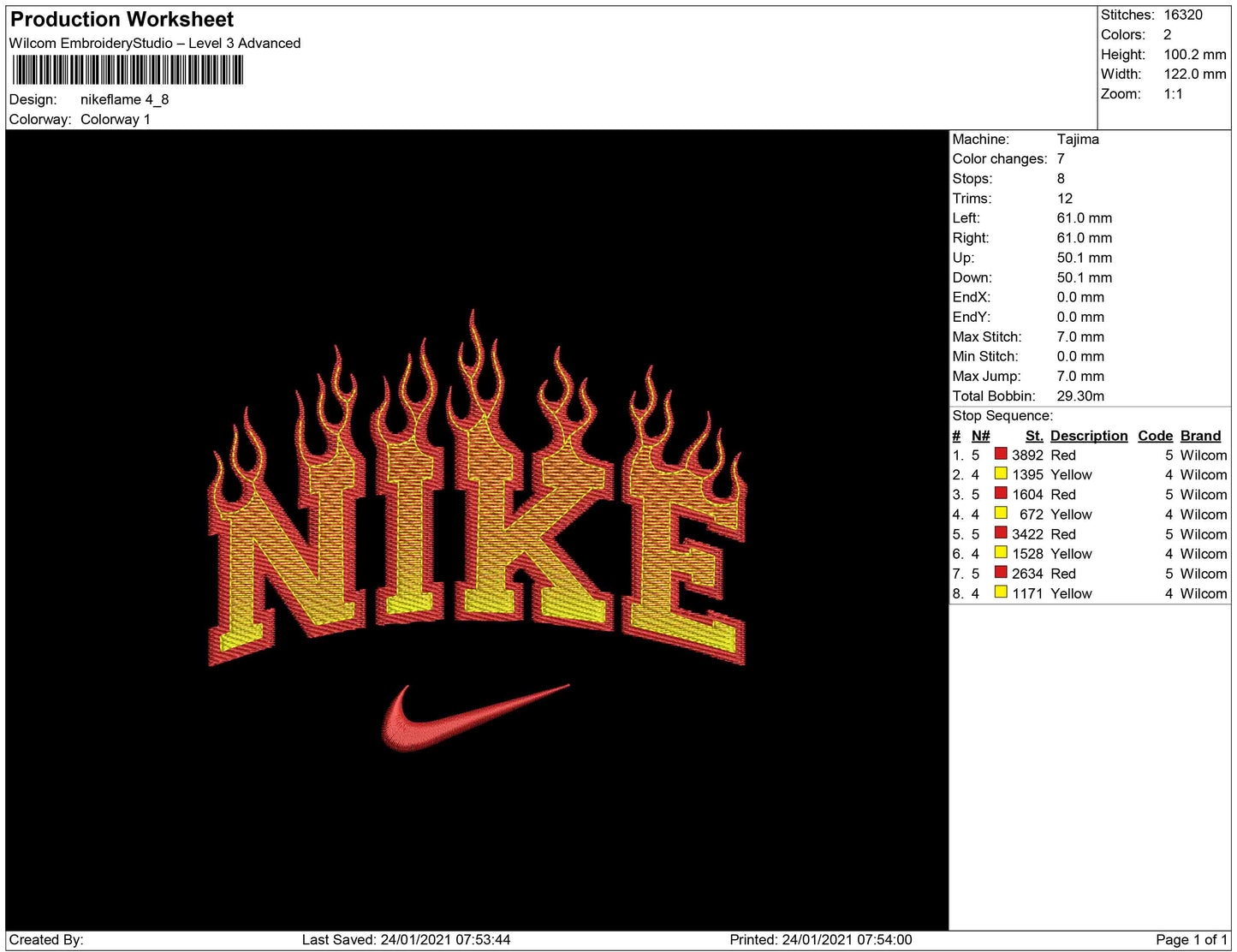 Nike Flamme / Nike Feuer