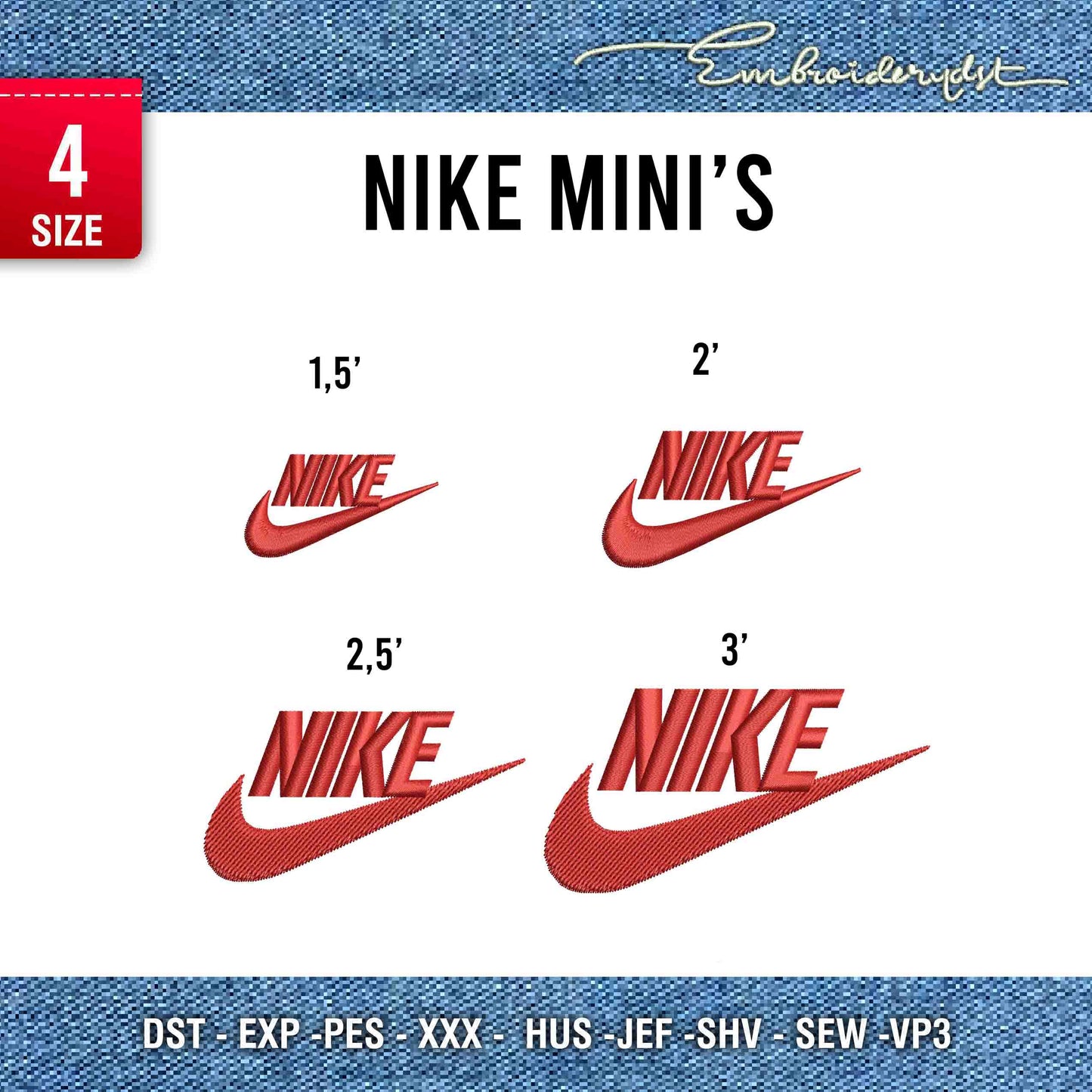 Nike Mini-Stickerei