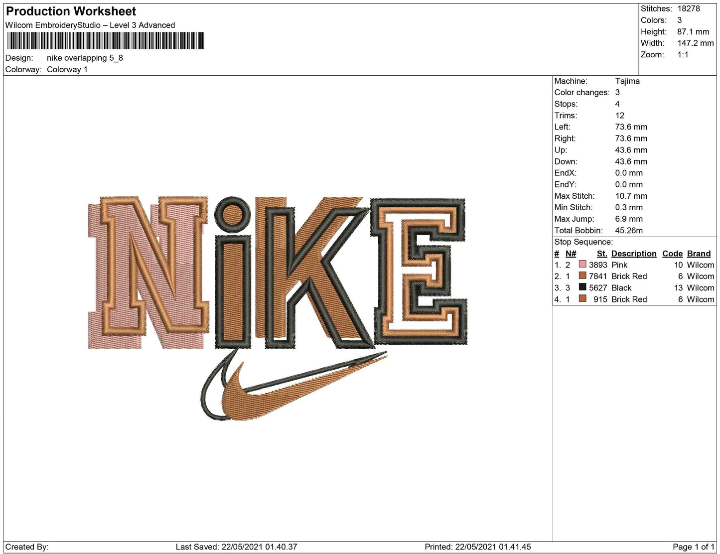 Nike-Überlappung