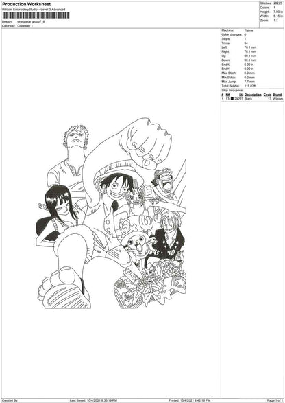 One piece Group big size